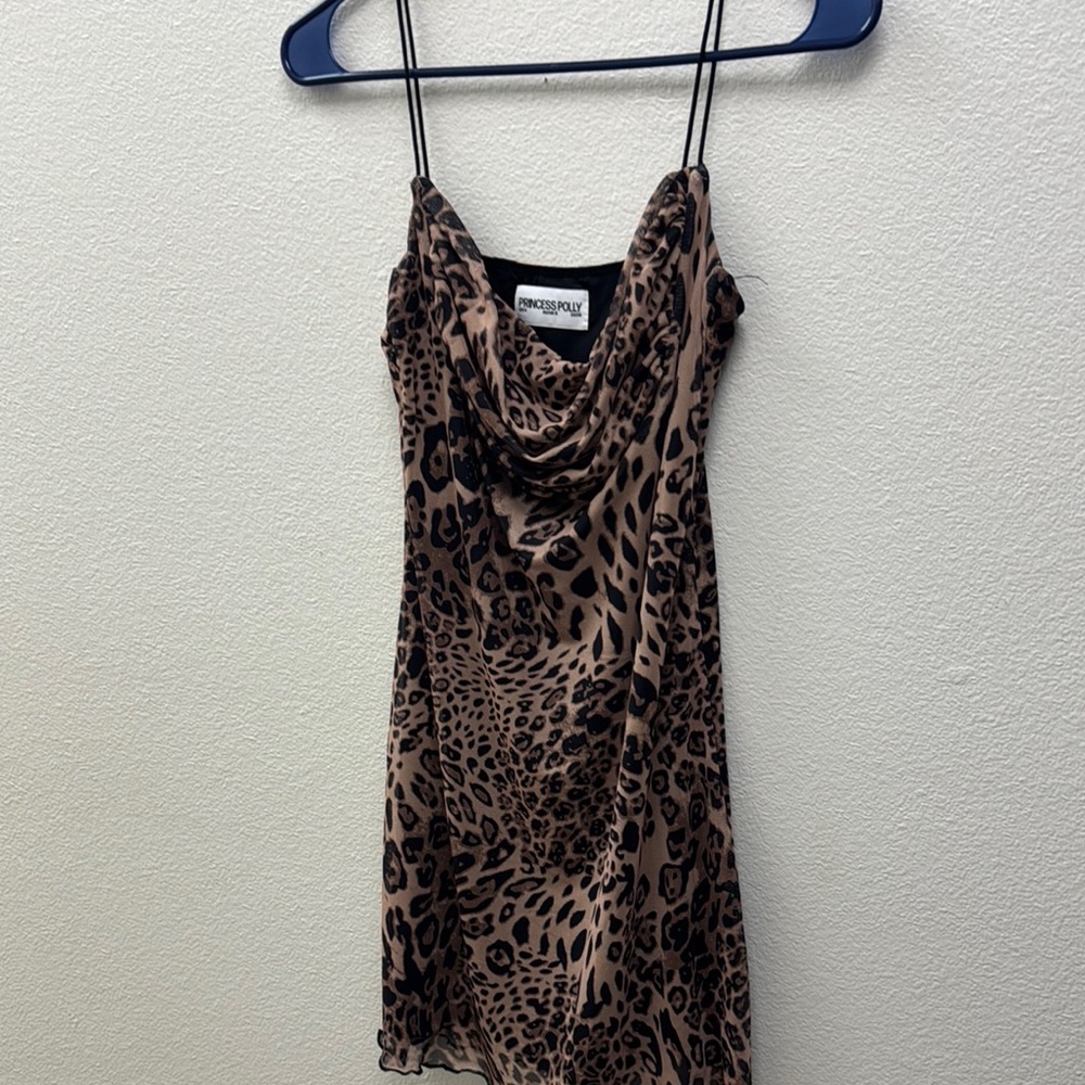 Princess Polly Leopard Print Dress - Brown and Black
